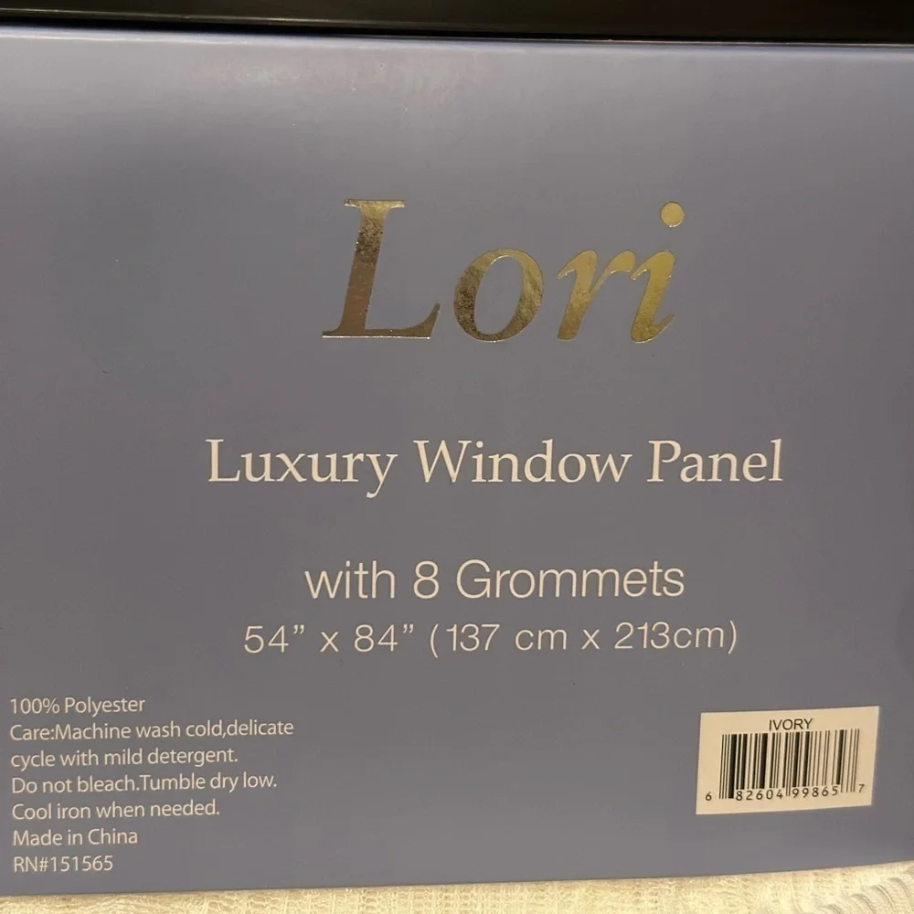 White Sheer Curtains Set of 2 panel 8 Grommets 54”x84”
